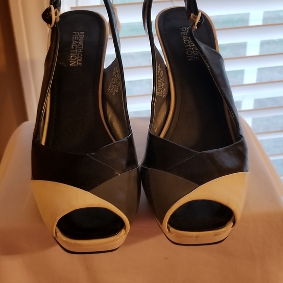 Kenneth Cole black and White womens shoes size 7.5 - Picture 2 of 4